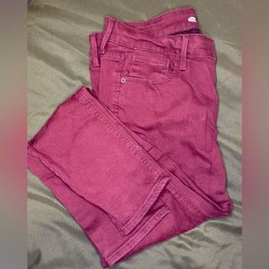 Burgundy rockstar super skinny jeans - size 14 - old navy